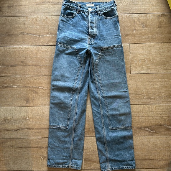 Jesse Kamm Patchfront Handy Pants Cowboy Blue Denim - Picture 4 of 14